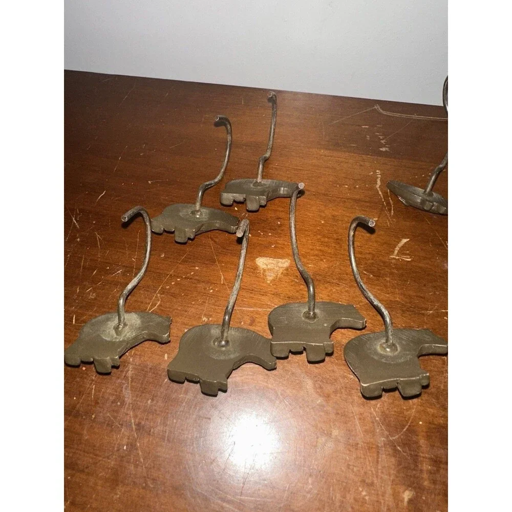 Shower Curtain Hooks 12pc Rustic Wildlife Lodge Brown Bear and Fish